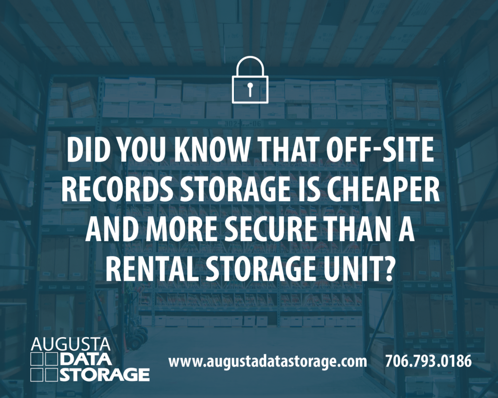 Did you know that off-site records storage is cheaper and more secure than a rental storage unit?